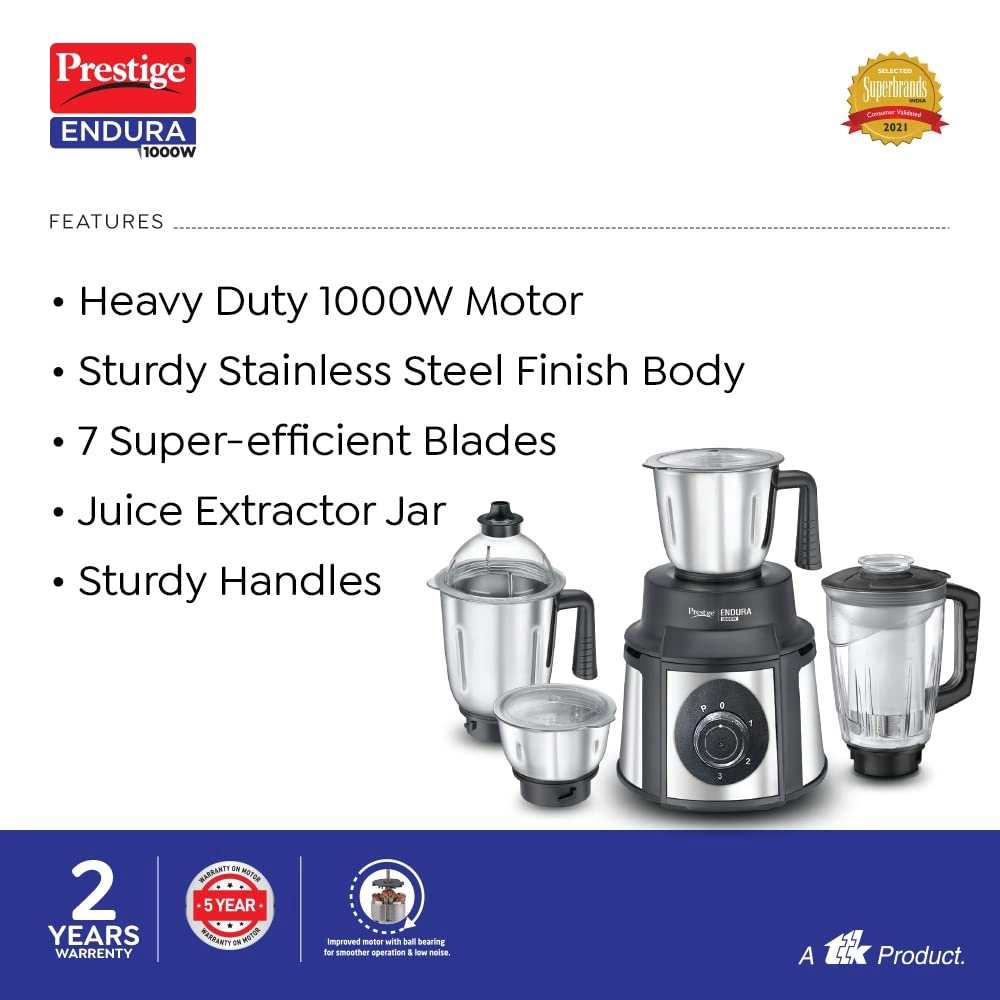 Endura Mixer Grinder - 1.5L 1000W