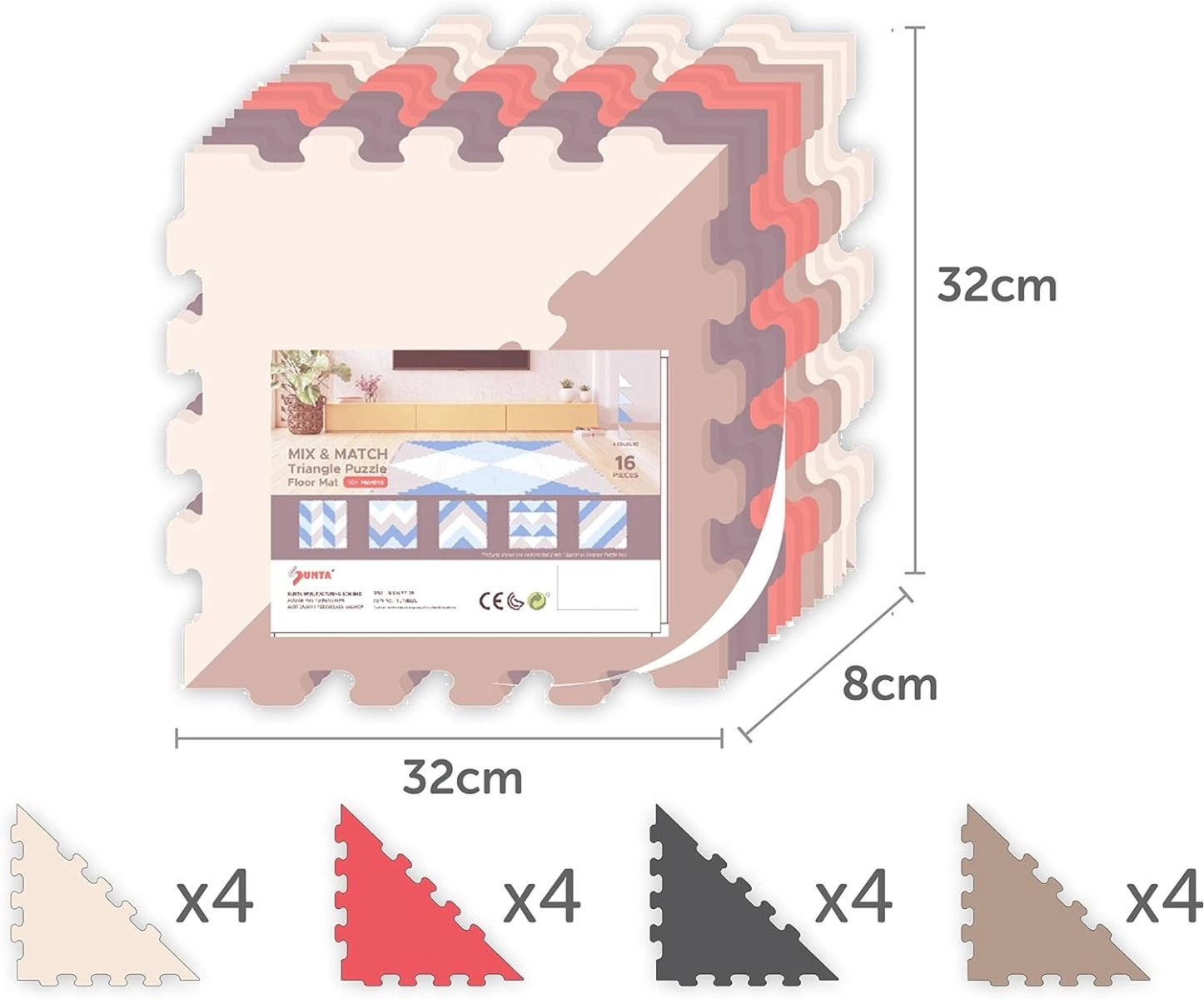 Triangle Puzzle Floor Mat - 10 Months