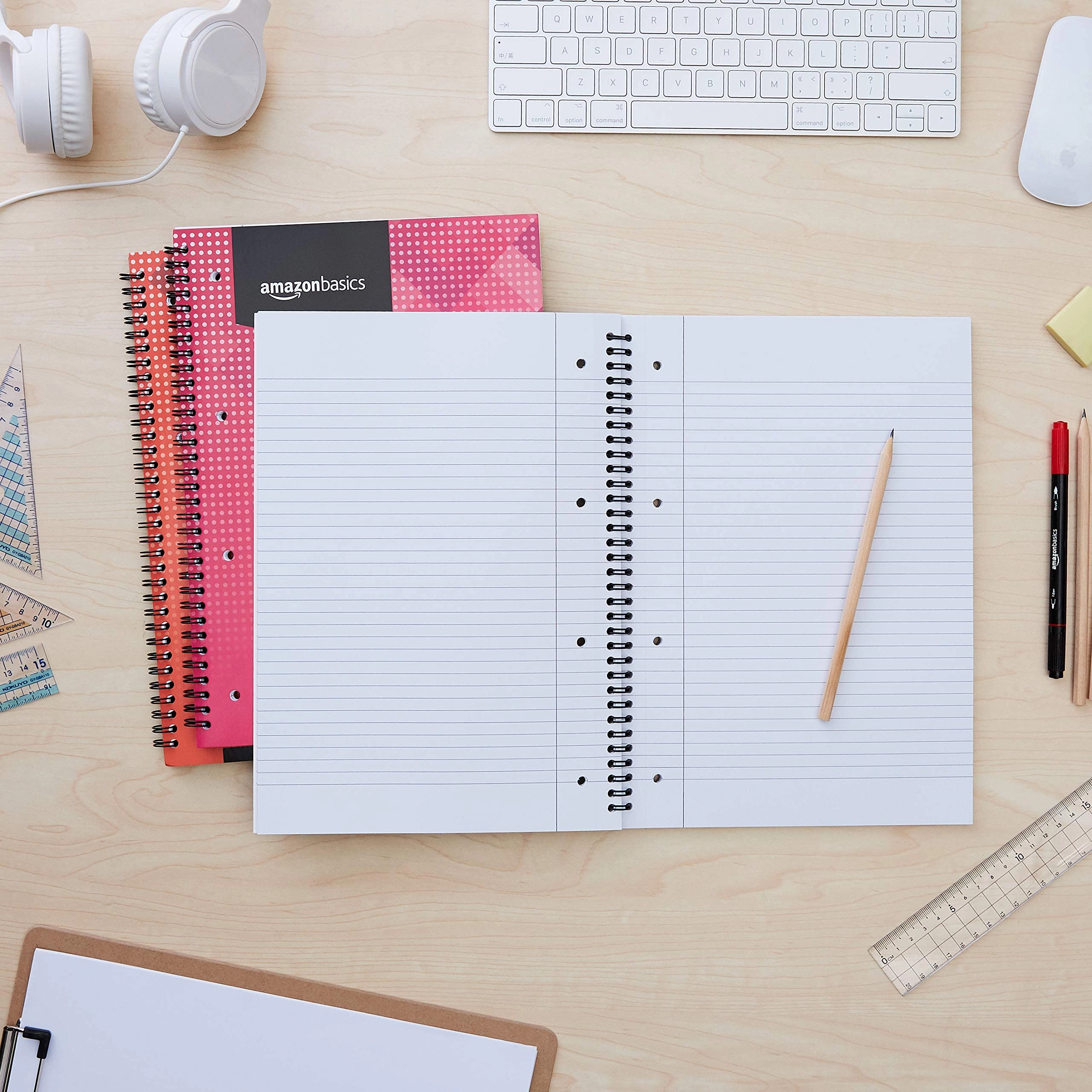 Wirebound Notebook A4 Spiral - Lined 140 Pages