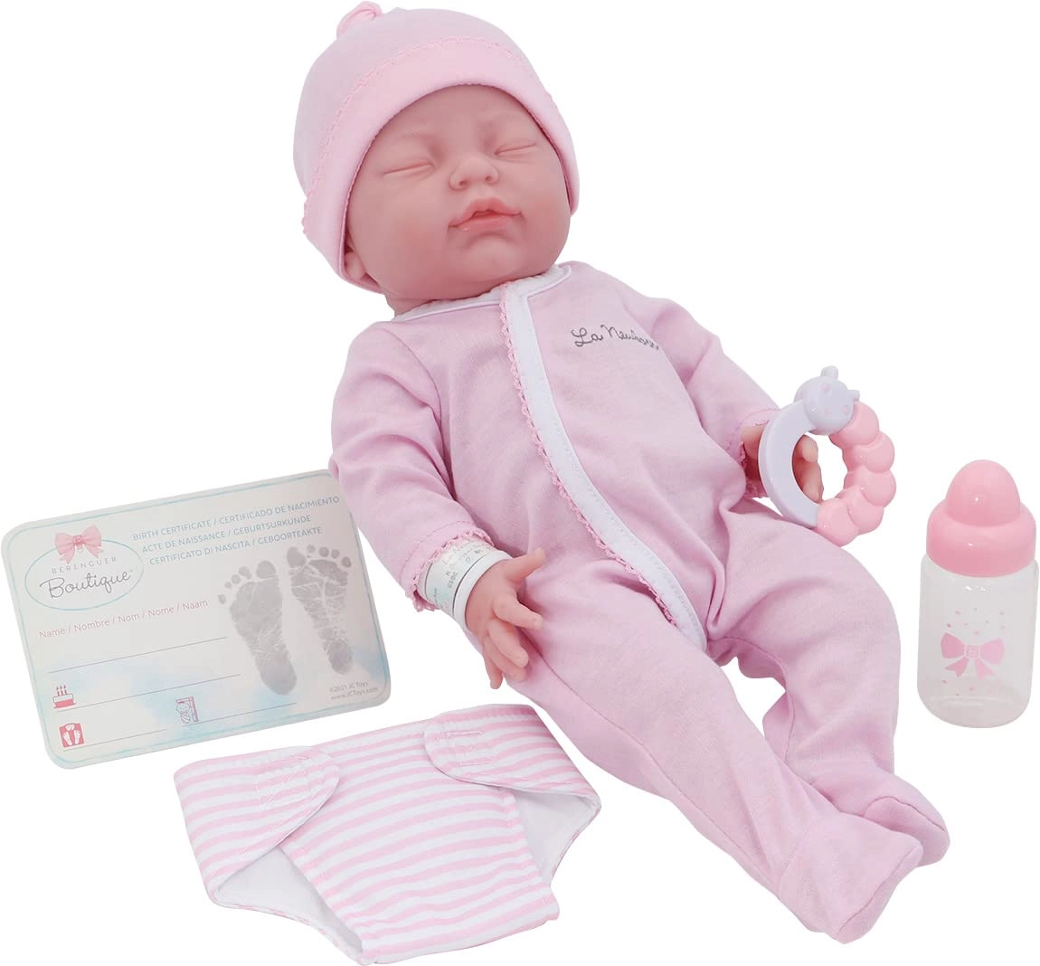 JC Toys La Newborn - 17" Vinyl Closed Eye Gift Set