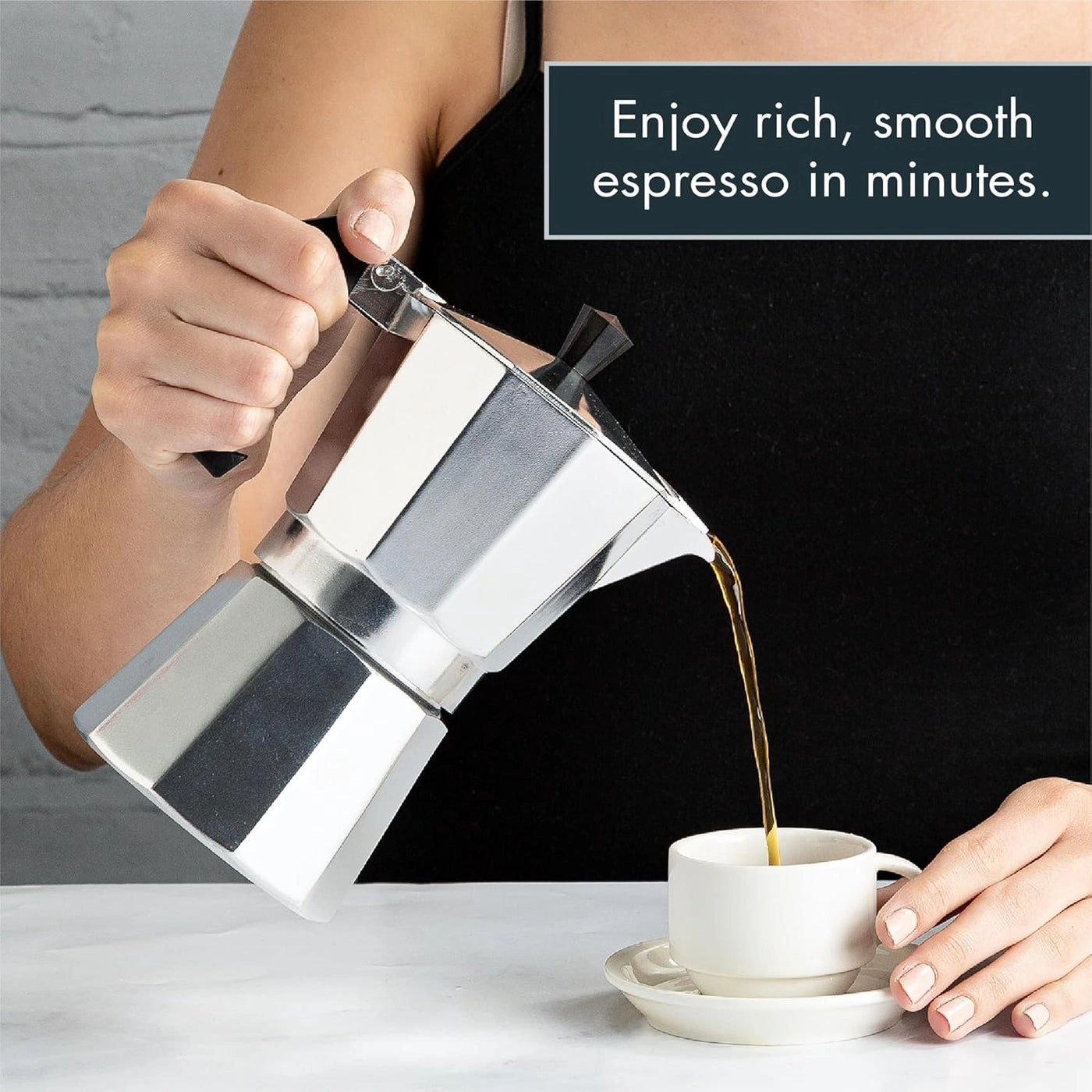 Espresso Maker - Aluminum 6 Cup Stovetop