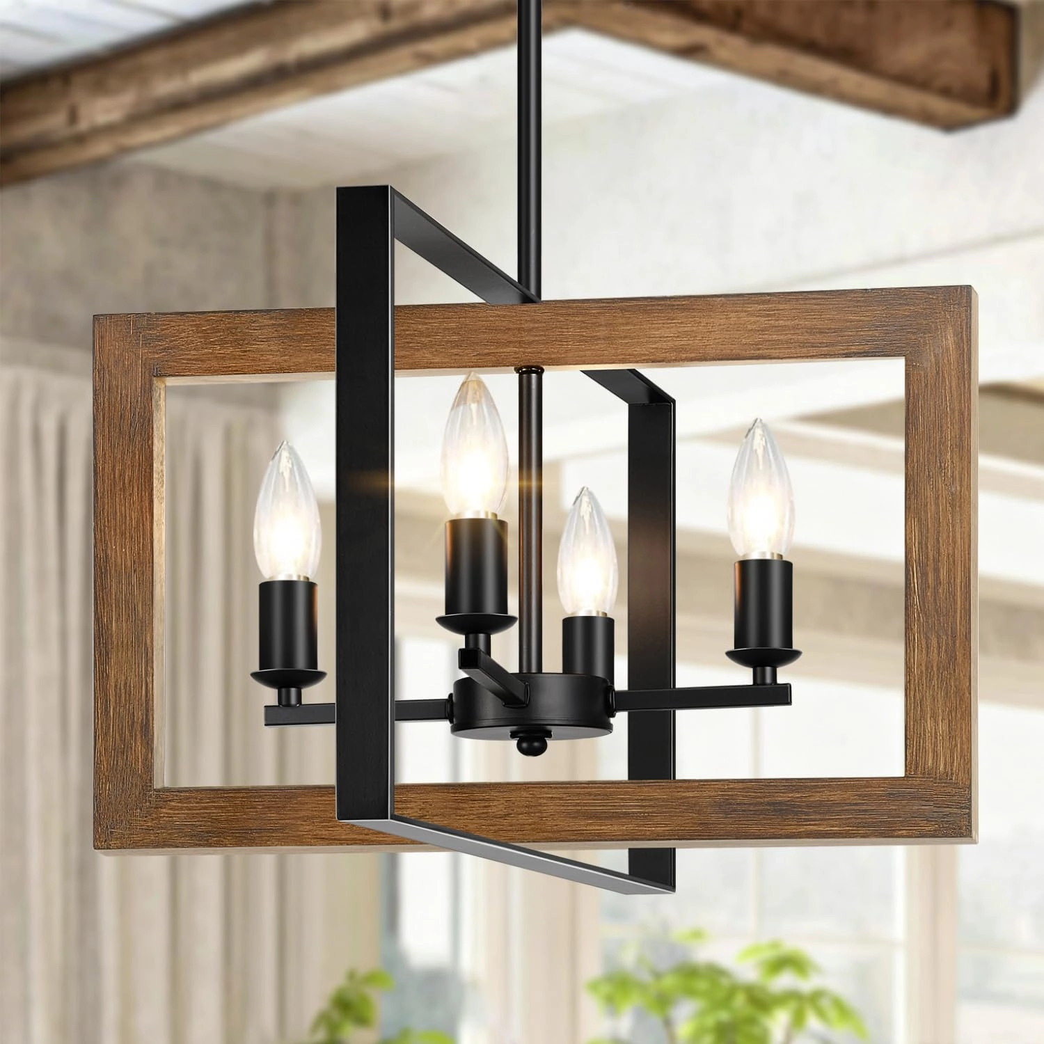 Farmhouse Chandelier - Dimmable