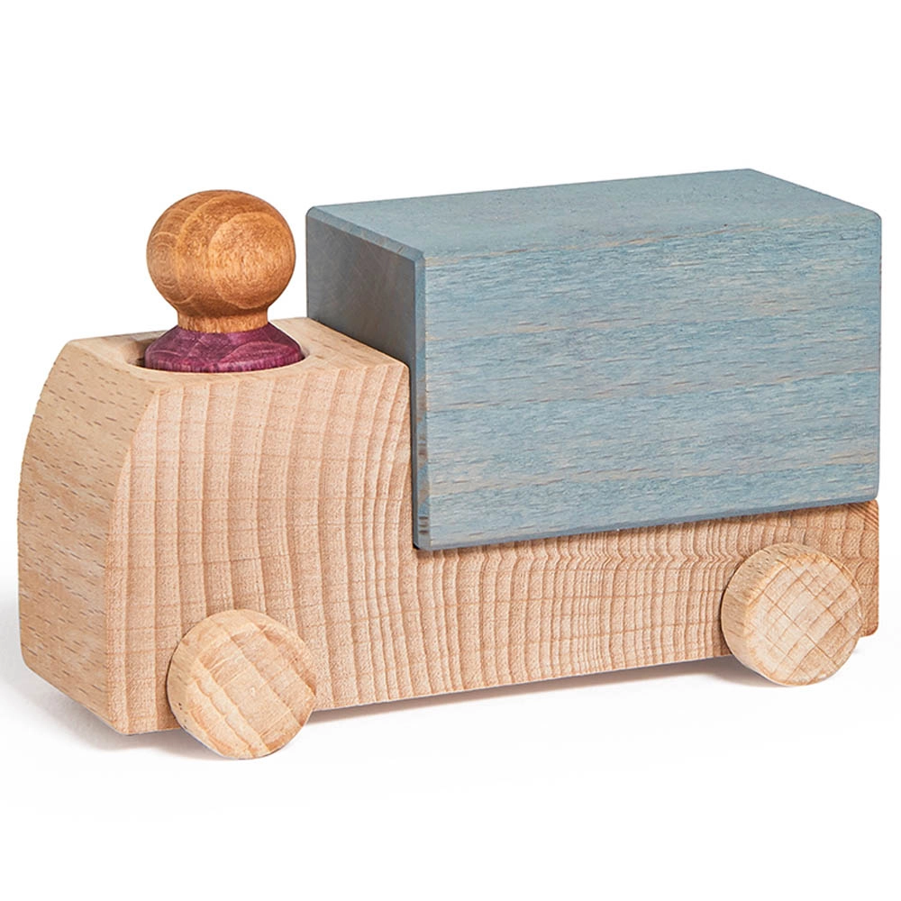 Wooden Truck With Driver - Blue Suitable for 3 years & above