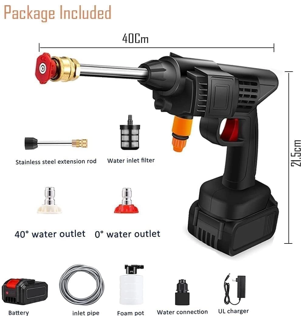 Pressure Washer Gun - Double Battery 48V 12000mAh 5M Hose Pipe