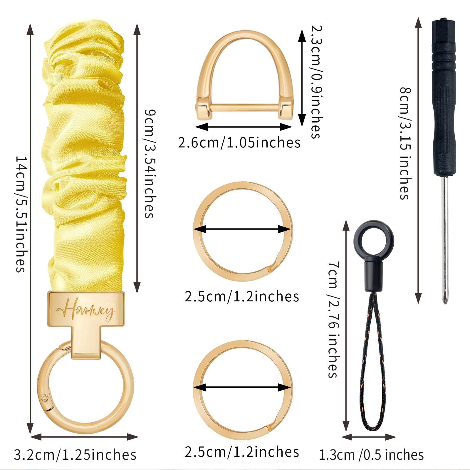 Stretchy Scrunchie Keychain Wristlet - Fun