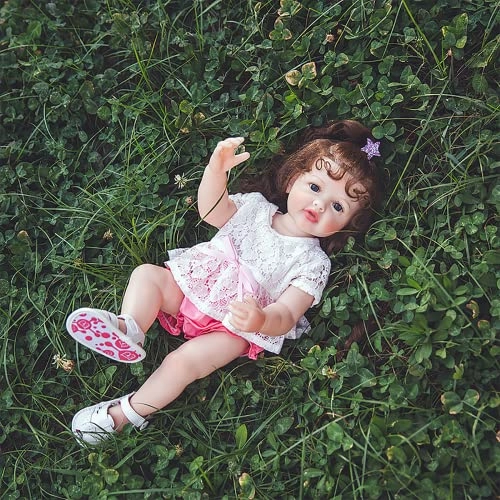 Reborn Baby Doll - 22 Inch Silicone Vinyl Baby Girl