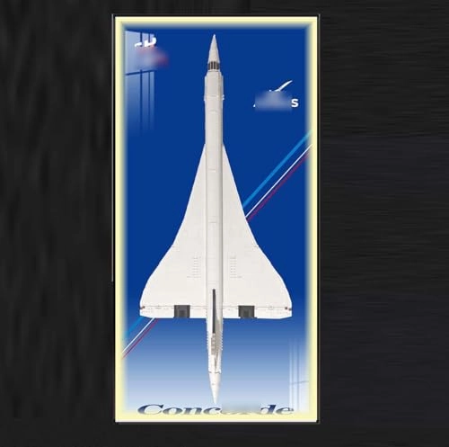 Display Wall Board for Lego Icons 10318 Concorde - 115 x 55 cm LED with Light