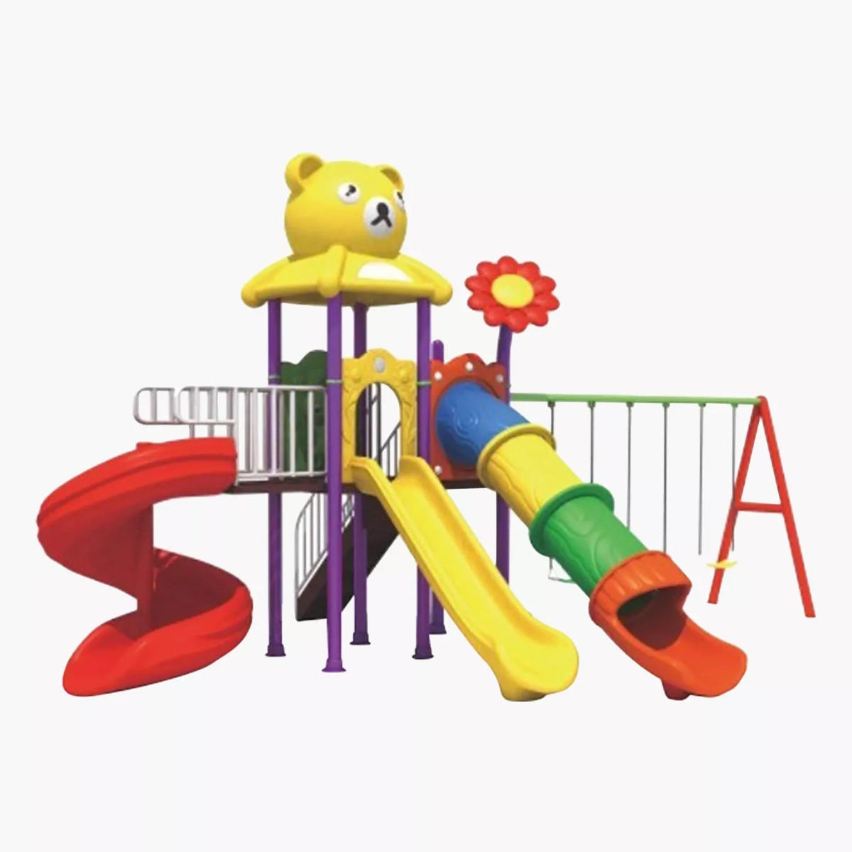 Kids Playground Climbers Swings N Slide - 3+ Multi Colour