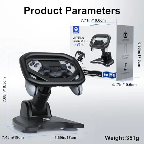 Steering Wheel Racing Wheel - PS5/PS5 Elite Controllers