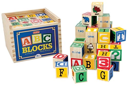 Alphabet Wood Blocks - 3 years and up 48 pieces