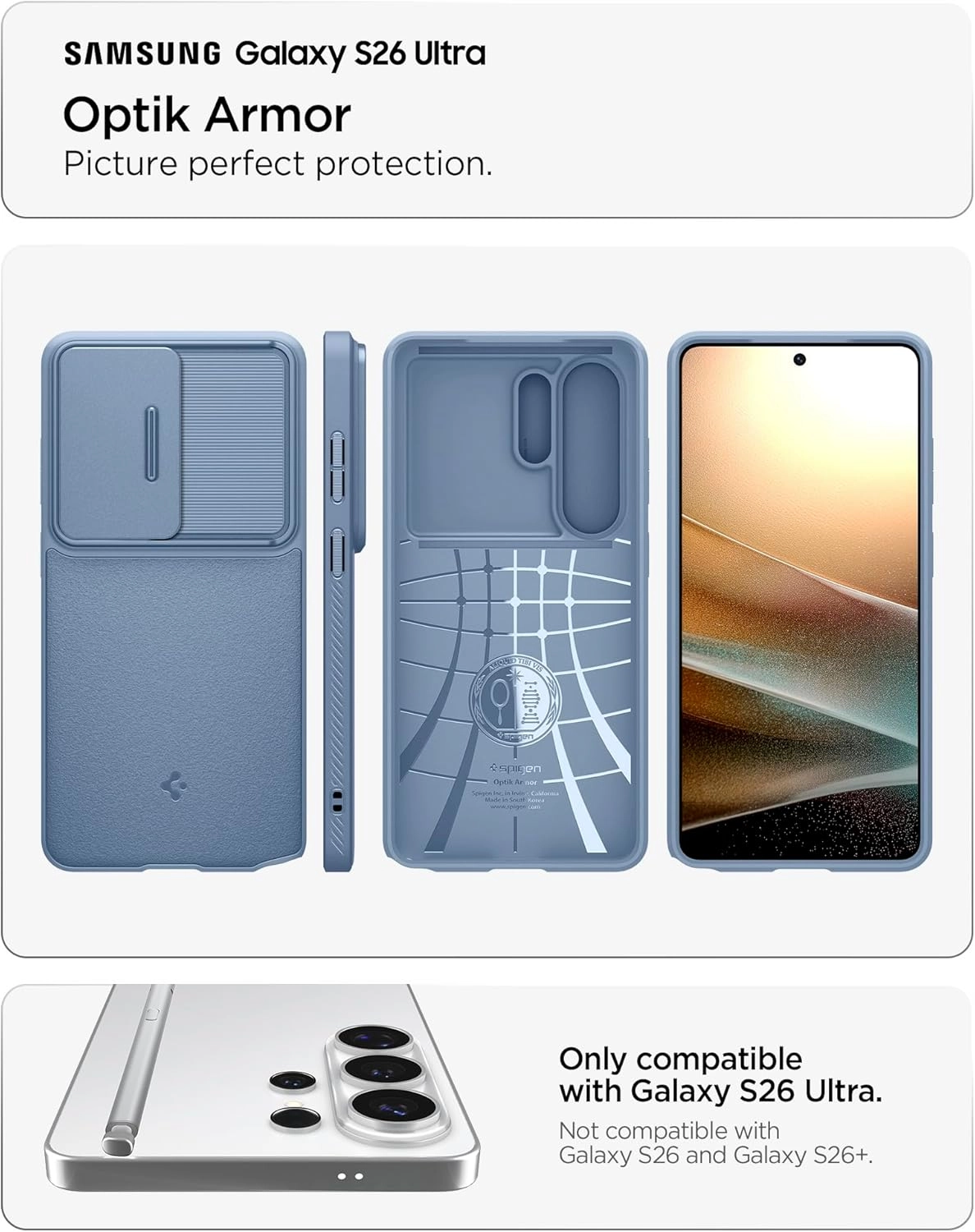 Optik Armor Case for Samsung Galaxy S26 Ultra - Polycarbonate, Thermoplastic Polyurethane