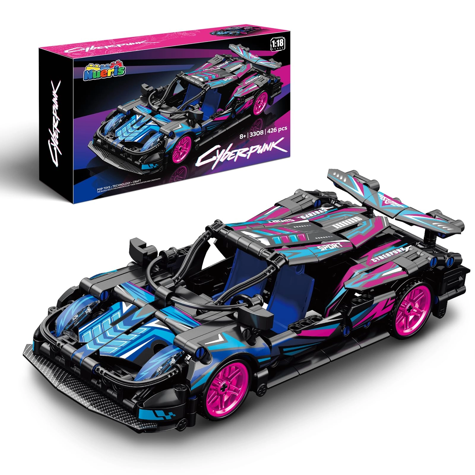 Nueris 1:18 Technic Super Sports Cars - 426 pcs