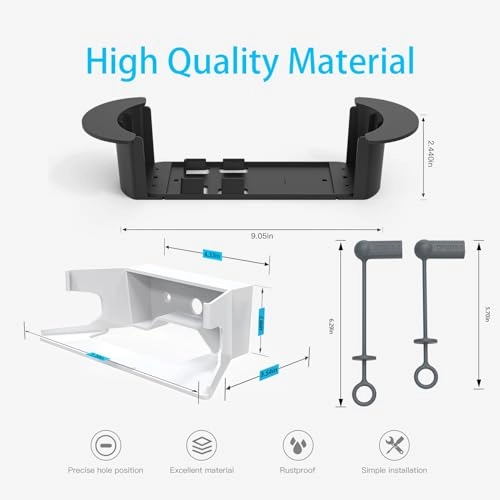 Wall Mount Kit + Starlink Ethernet Cable Caddy + Starlink Cable End Protection Cover - Starlink Mesh WiFi Router V2, Starlink Ethernet Adapter, Starlink Ethernet Cable (up to 150ft)