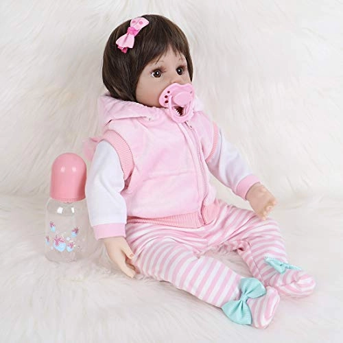 Reborn Baby Doll - 16 inch Vinyl Silicone girl Ages 3+ Gift Set