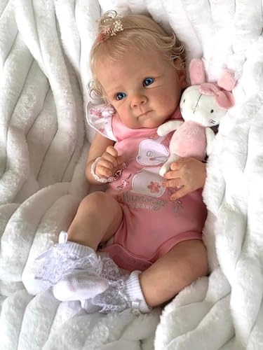 Reborn Baby Doll - 18 Inch Soft Cloth Body Blonde Hair Ages 3+