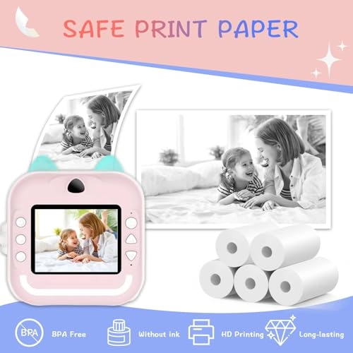 Instant Print Camera Paper - 12 Rolls 2.2*1 inches