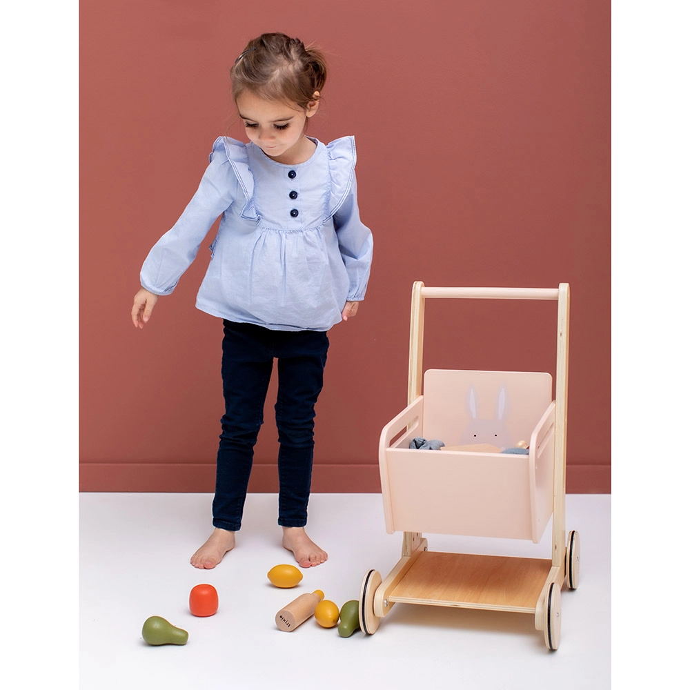 Wooden Shopping Cart - Mrs. Rabbit