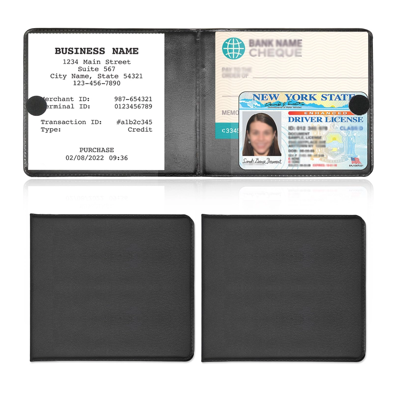 Kewucn Car Registration and Insurance Holder - 2 Pack Black