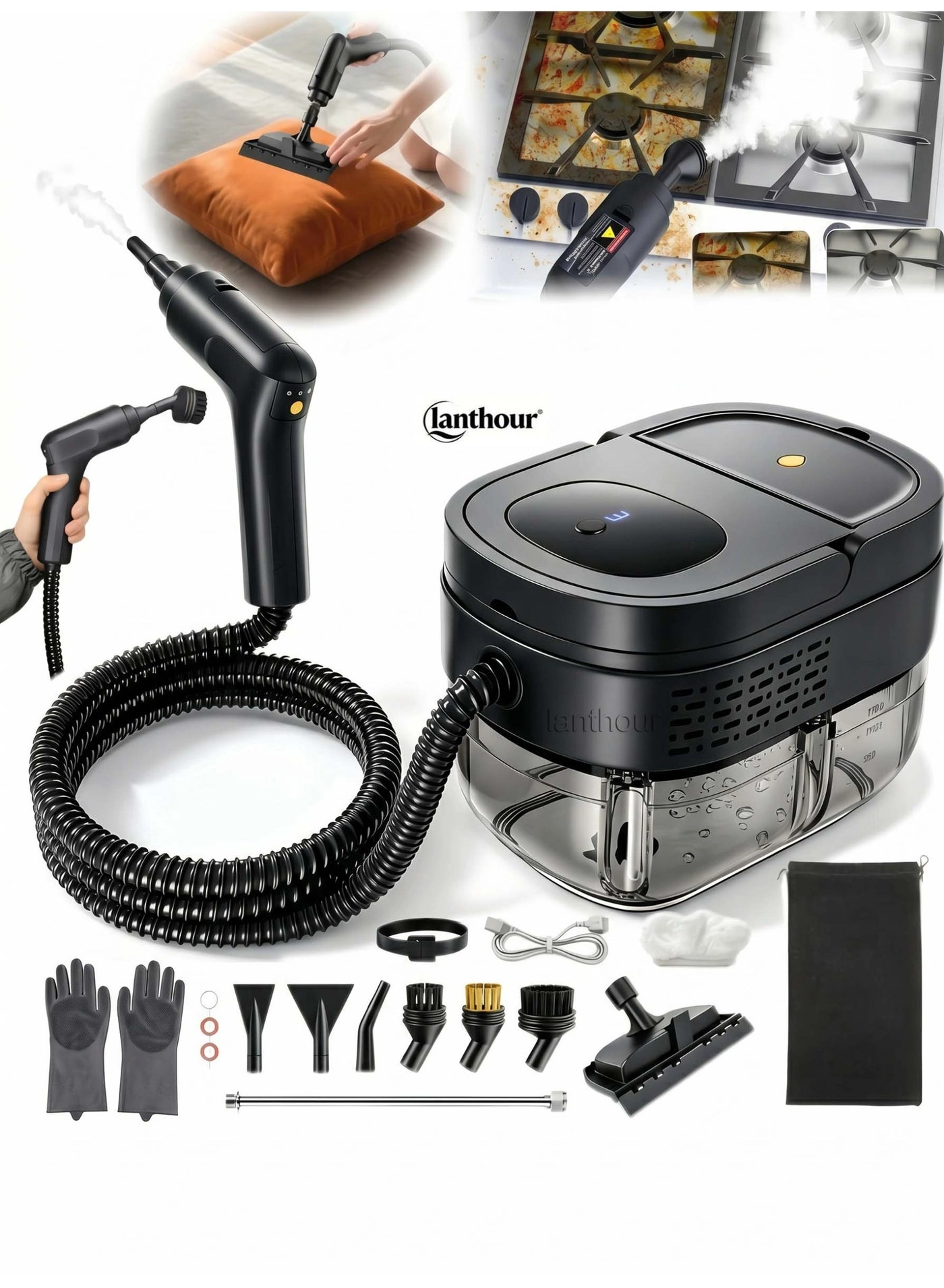 Handheld Steam Cleaner - 3 bar 1.69L