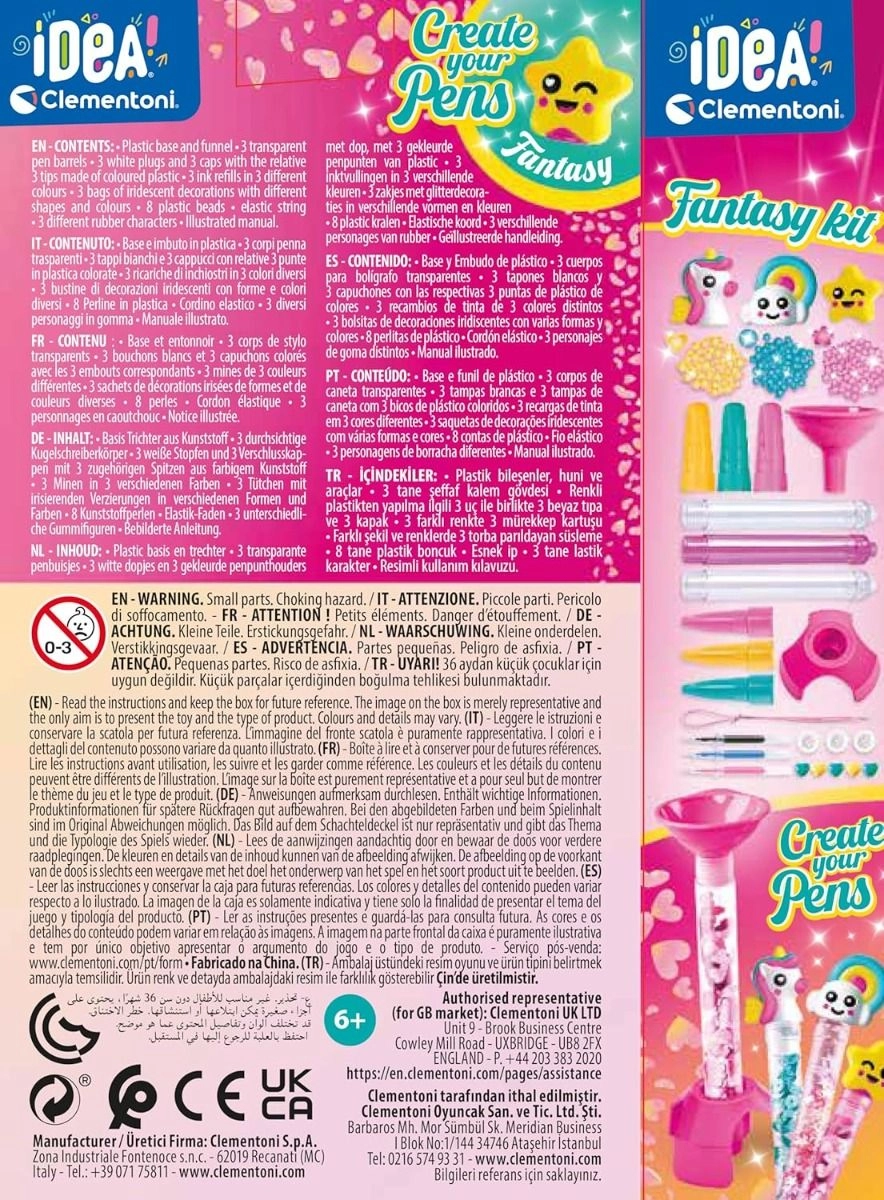 Idea Fantasy Pens - 3 pens 4 inks