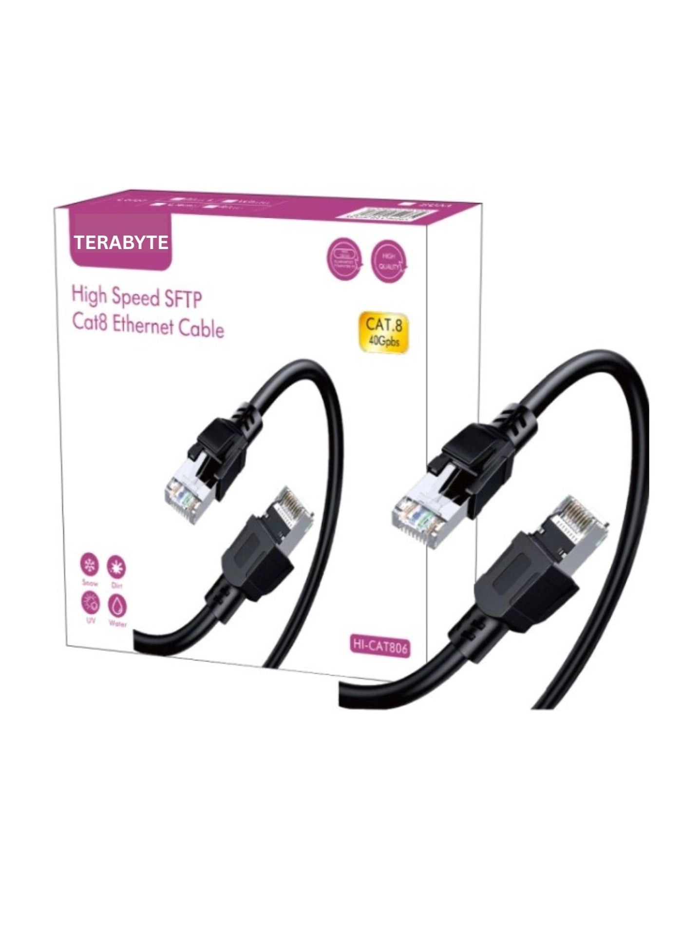 Terabyte Cat8 Ethernet Cable - 30M