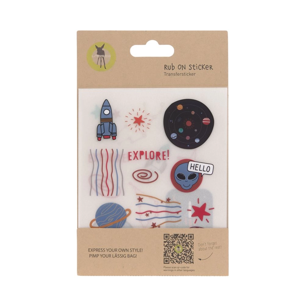 Lässig Stickers Rub On - Space - Set of 3