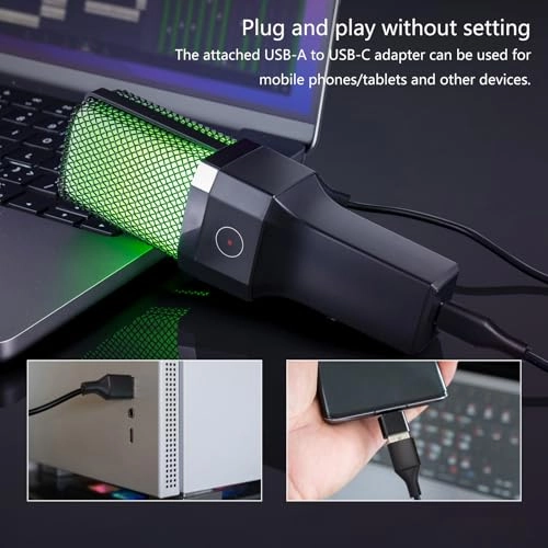 Glowing Microphone Stand Set USB Microphone