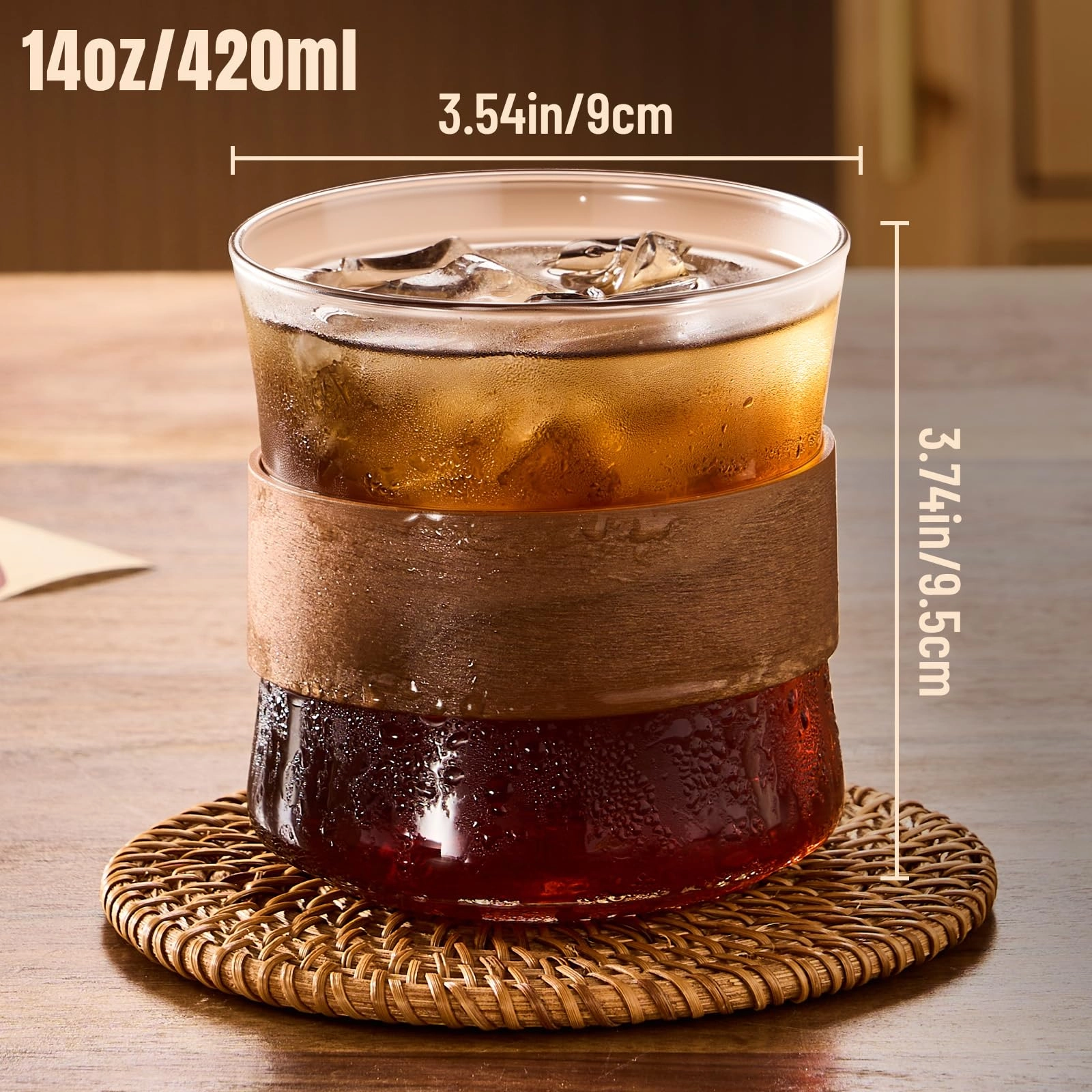 Espresso Cup - 2 pcs Wooden Ring