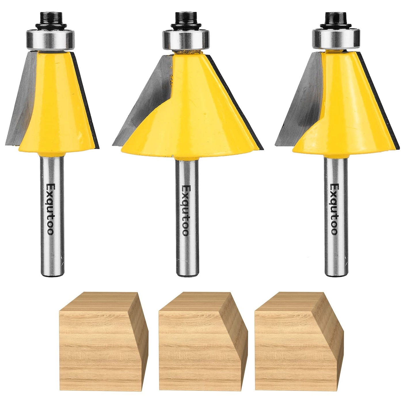 Router Bit Set - 1/4 Inch Shank 3PCS