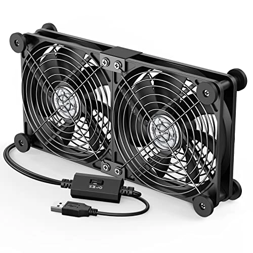 ELUTENG Dual USB Computer Cooling Fan - 2 120mm