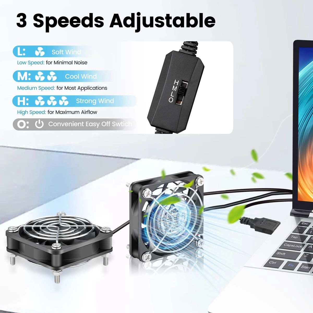 USB Fan - 2-Pack 60mm x 15mm Pack