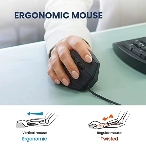 PERIMICE-508 Vertical Ergonomic Mouse - USB