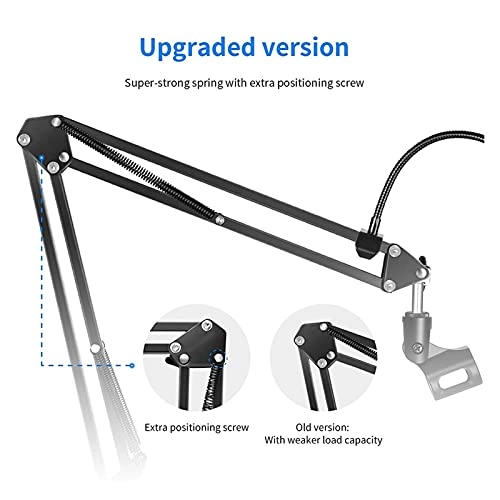 Mic Stand + Mic Clip Holder + Table Mounting Clamp + Pop Filter
