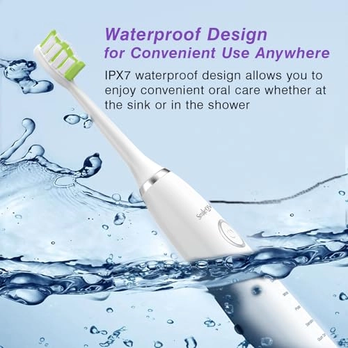 Advanced Sonic Electric Toothbrush - 4 Replacement Heads Multiple Modes