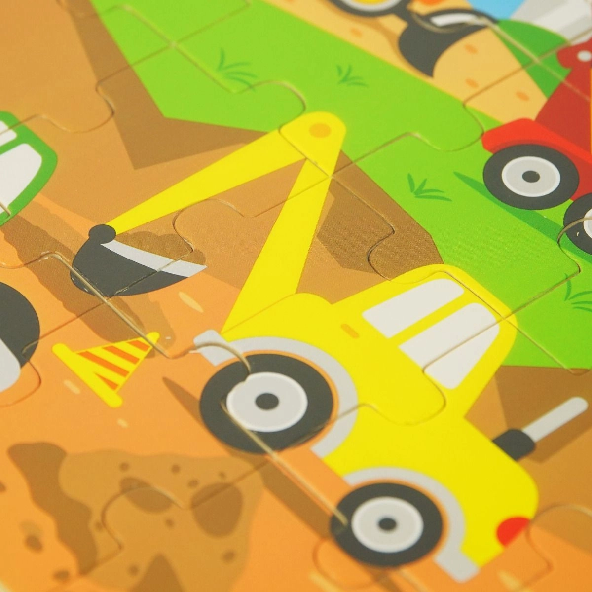 Construction Vehicles Wooden Puzzle (SW-51463) - 24 pcs