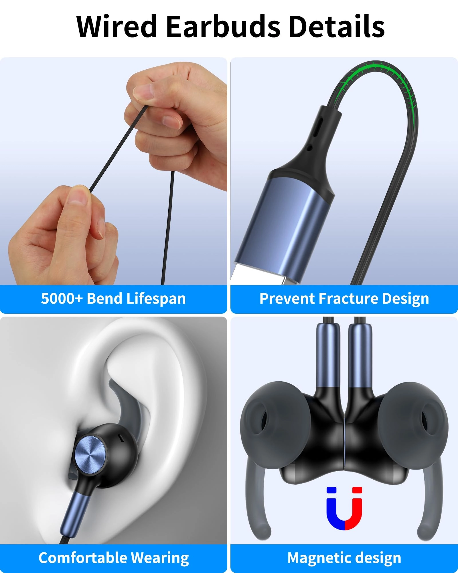 USB Earbuds - Wired Earbud