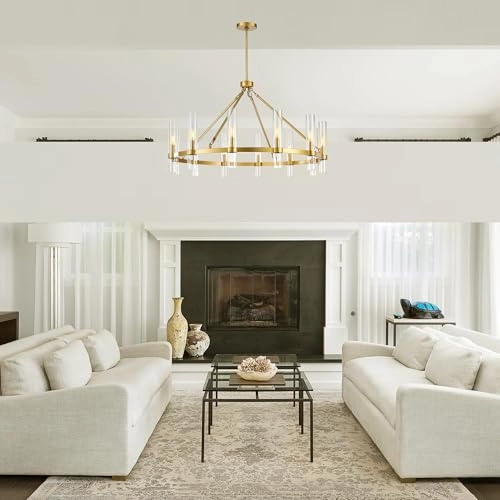 12-Light Chandelier - 3000K Dimmable