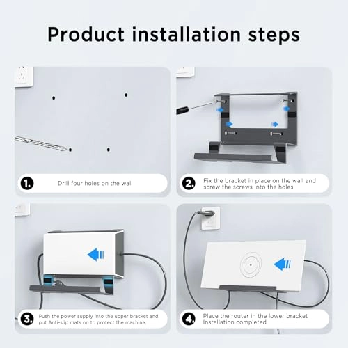 Starlink Gen 3 Router Mount + Starlink V3 Power Supply Brackets Holder