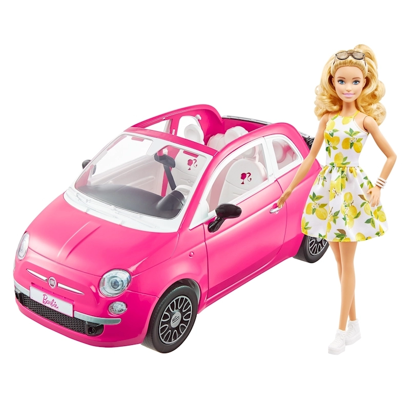 Fiat 500 Doll And Vehicle - 2 pieces Ages 3+