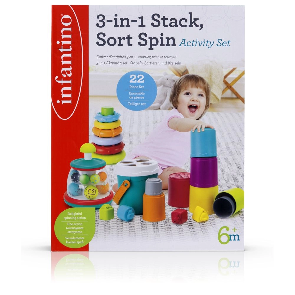 3-In-1 Stack, Sort & Spin Activity Set - 6 months & above