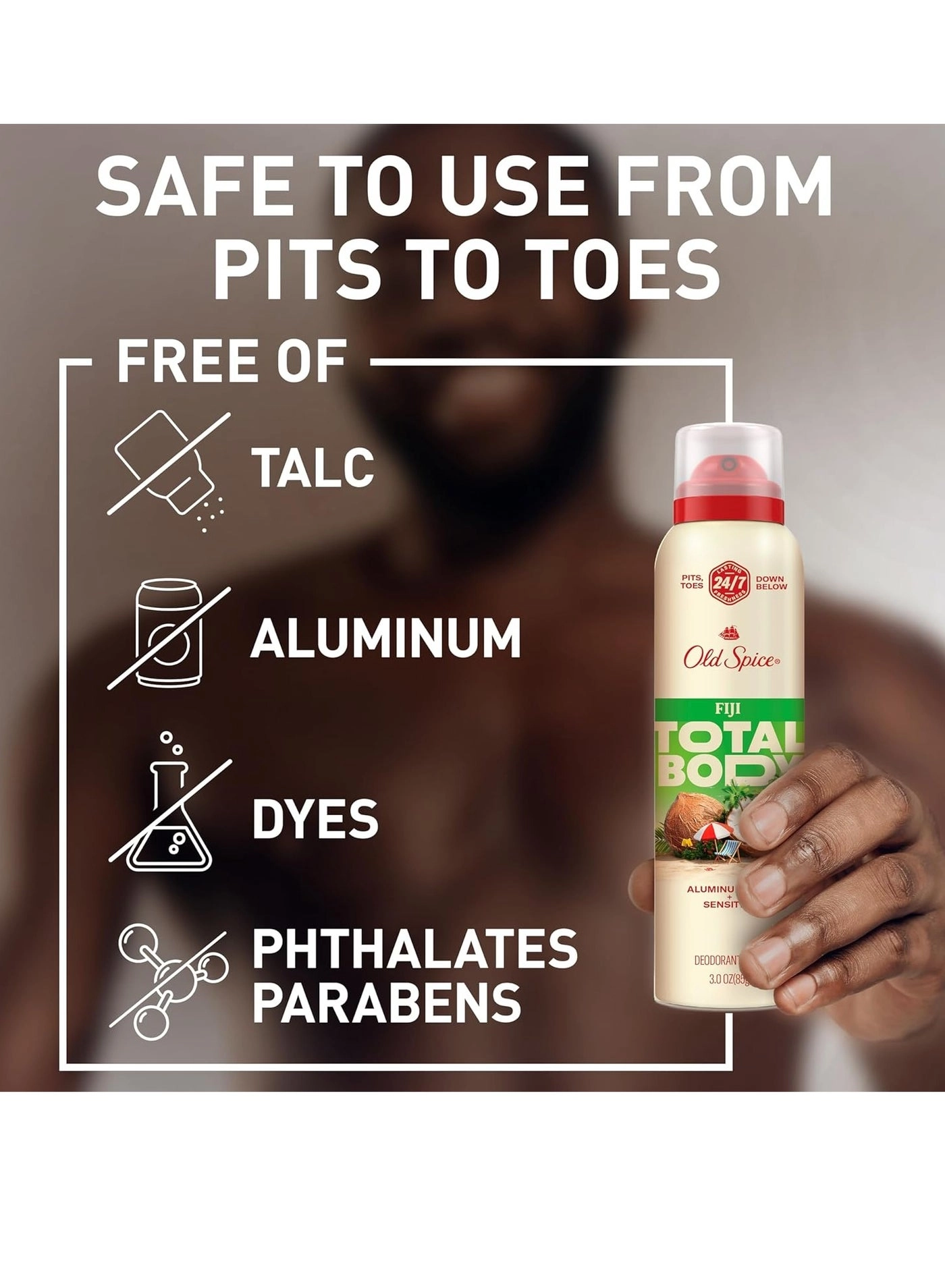 Aluminum Free Deodorant - Fiji with Palm Tree 3.0 Ounce