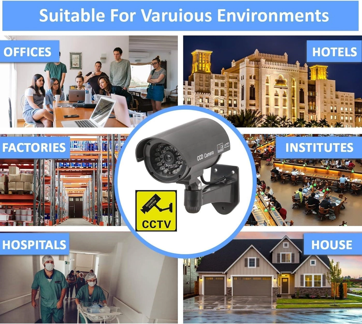 Dummy CCTV Security Camera - Indoor/Outdoor