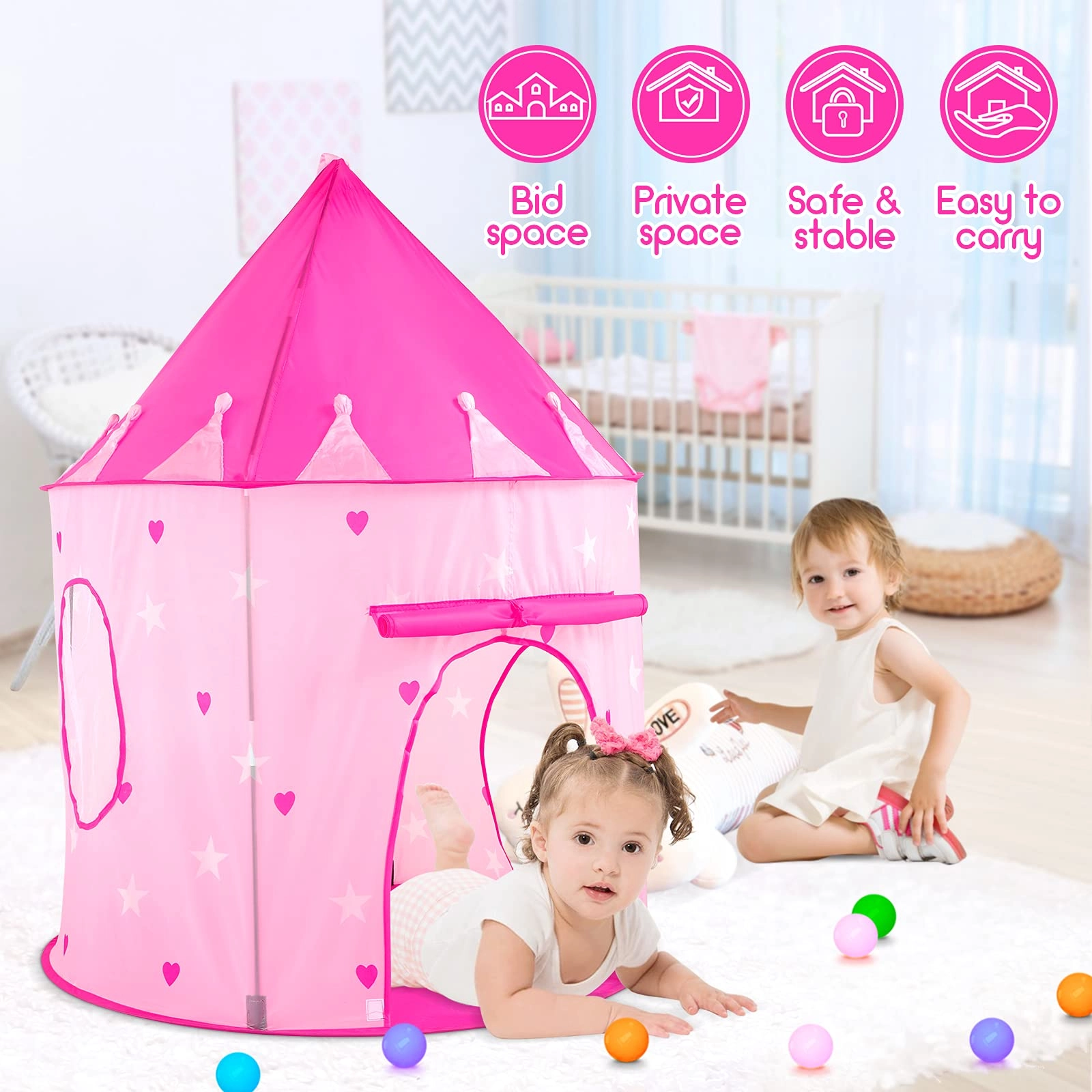 Play Tent + Ball Pit + Crawl Tunnel