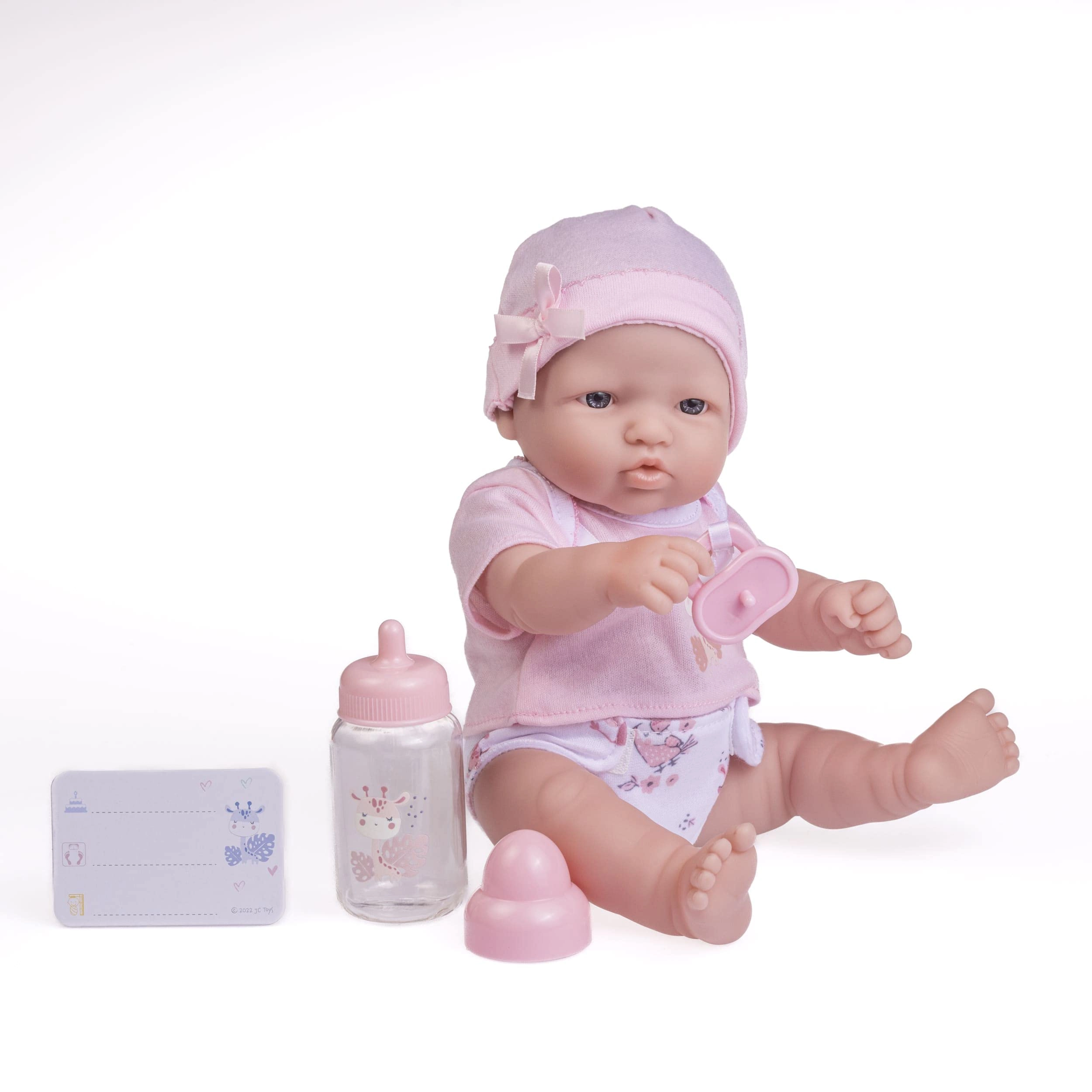 La Newborn Baby Doll Gift Set - 12" Pink Ages 2+