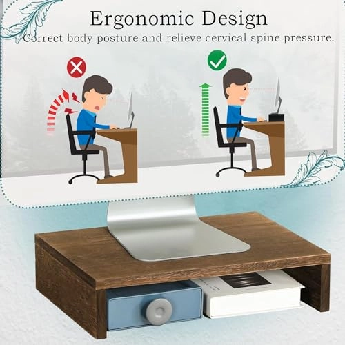 Monitor Stand Riser - 14.2 in. Sheesham Wood