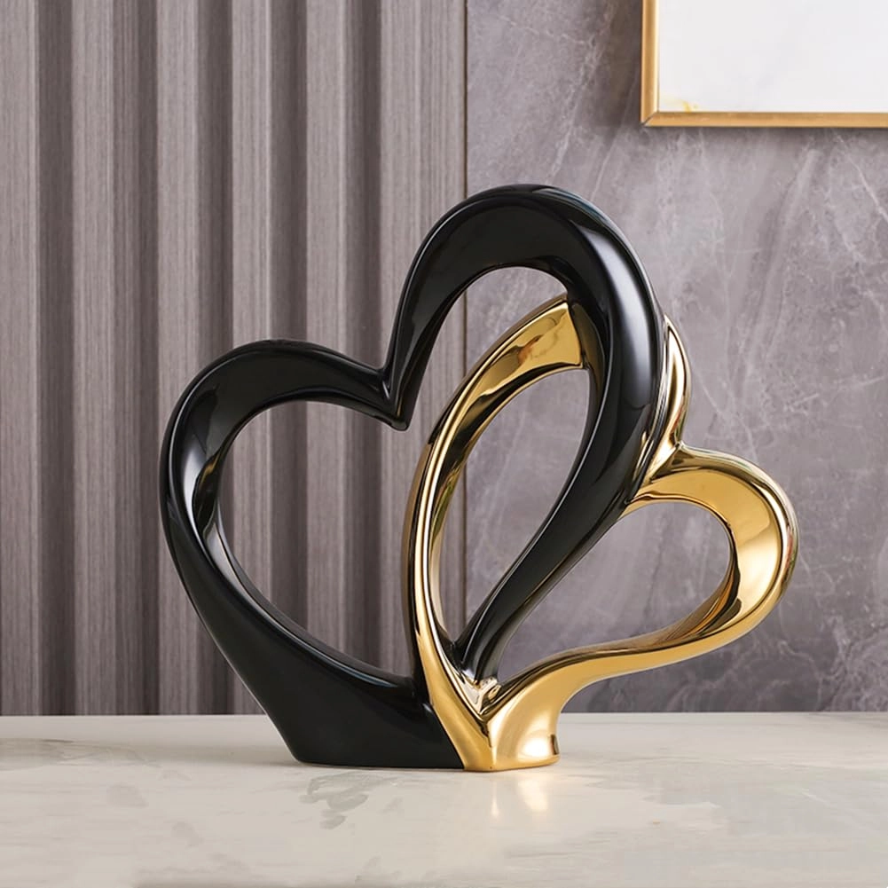 ODMYZG Double Heart Ornament - Ceramic