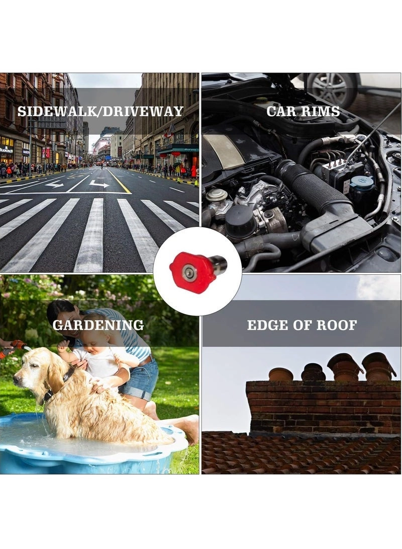 High Pressure Washer Wand Set - 10 Pieces 6 Adjustable Nozzles 4000 PSI