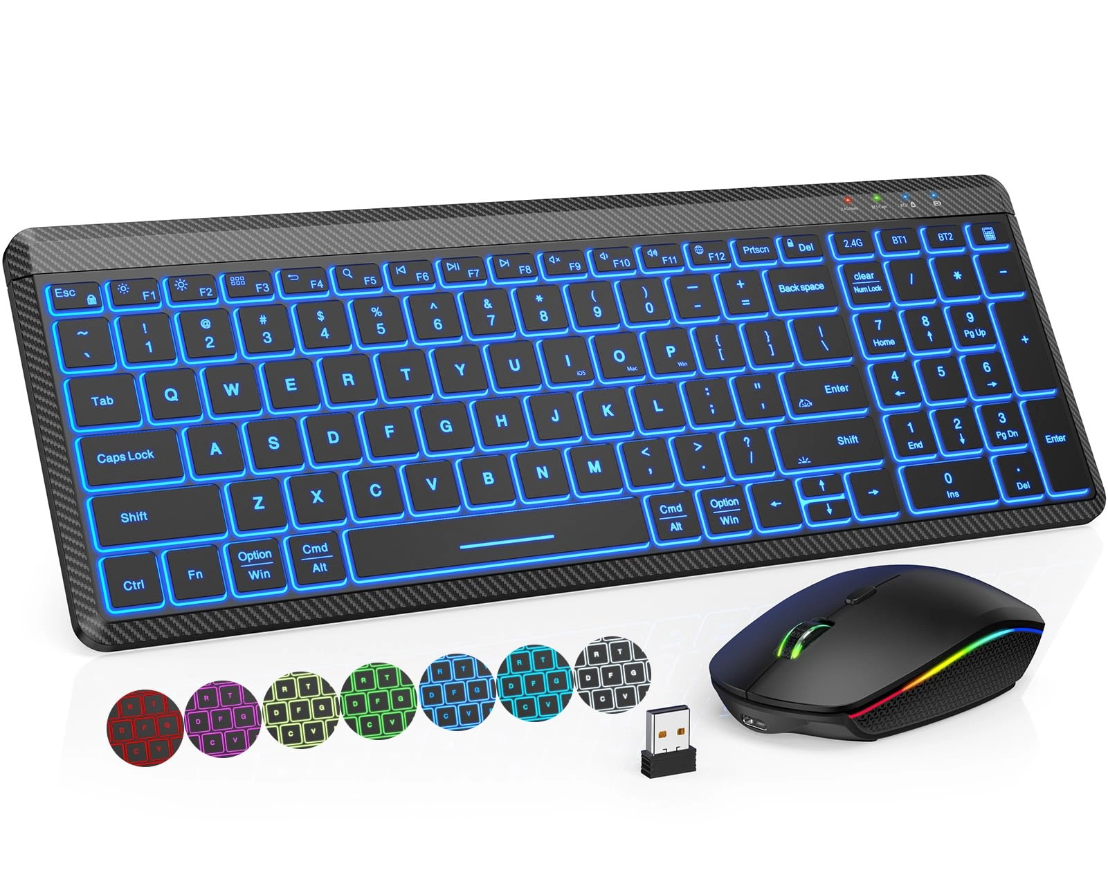 SABLUTE Wireless Keyboard and Mouse - Bluetooth Usb