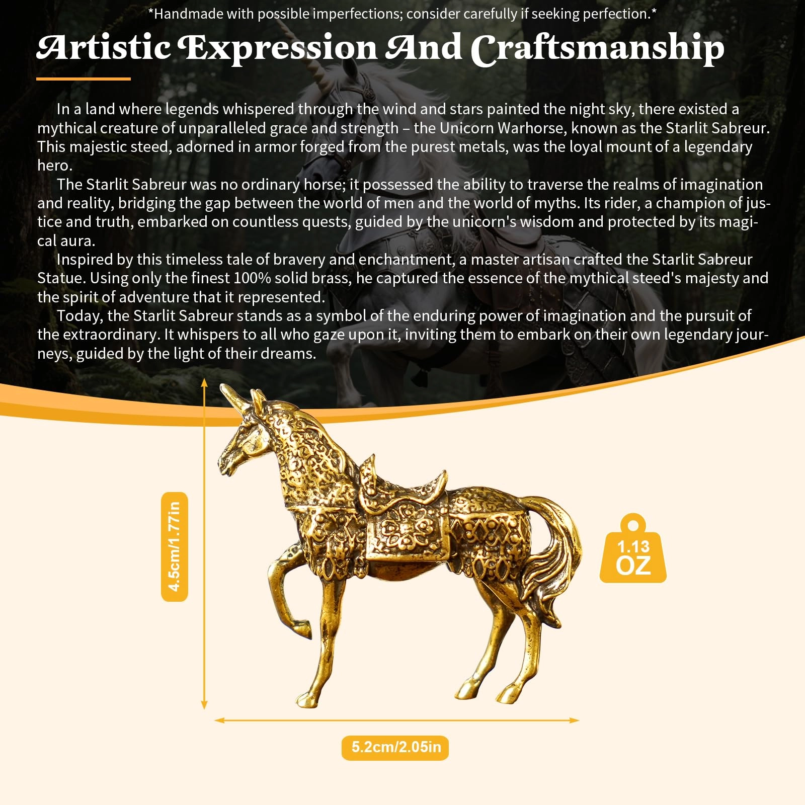 Armored Unicorn Statue (4.5 cm)