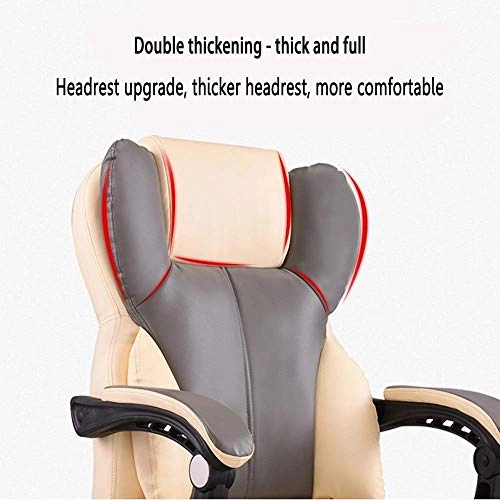 Desk Chair - PU Leather Brown High Back